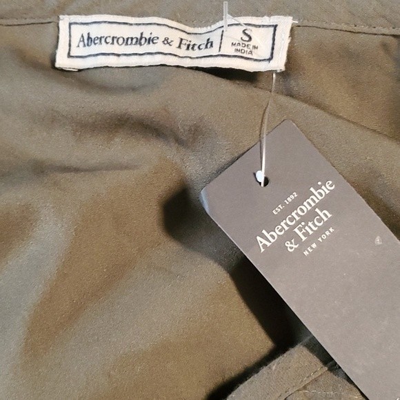 Boho Abercrombie & Fitch Small olive green ruffled dress - Picture 3 of 10